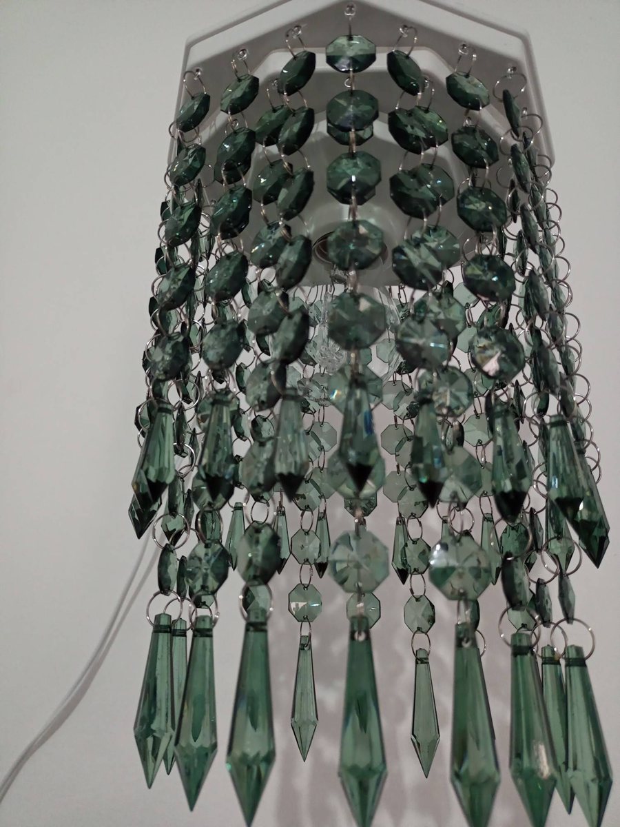 Lustre de cristal verde